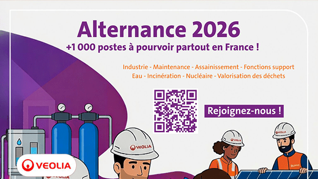 :earth_europe: Veolia lance sa campagne alternance — plus de 1 000 postes à pourvoir !