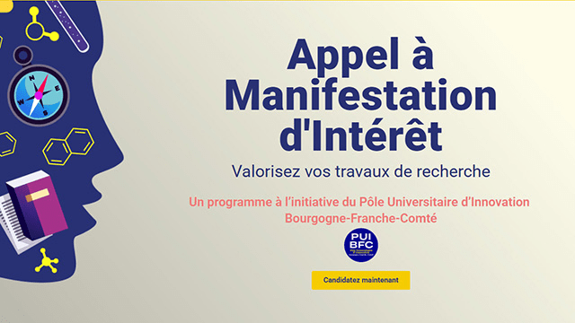 Valorisez vos travaux de recherche en répondant à l'AMI PUI BFC