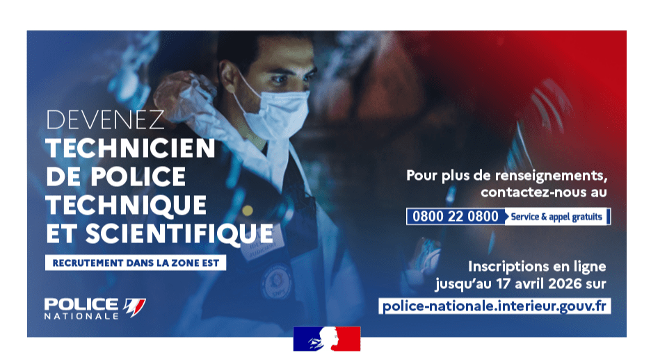 Ouverture Concours Ingénieur Police Technique et Scientifique