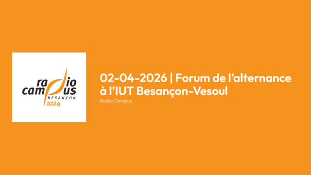 🎙️ Radio Campus Besançon en direct du Forum de l'alternance de l'IUT Besançon-Vesoul