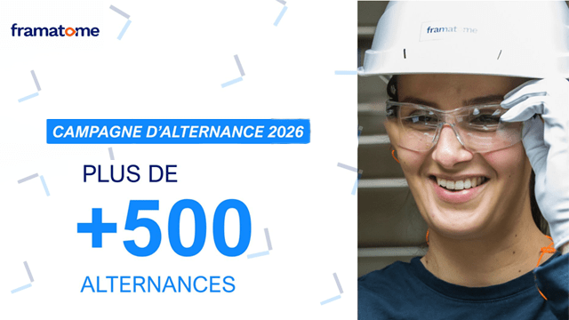 ⚙️ Framatome recrute ses alternants 2026 — plus de 500 postes dans toute la France !