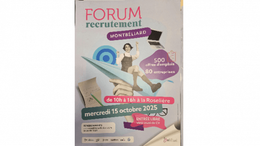 Tu cherches un Job en Nord Franche-Comté ? le Forum recrutement de Montbéliard est fait pour toi