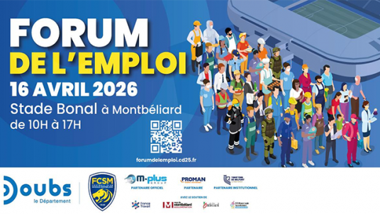 :briefcase: Forum de l'emploi au stade Bonal de Montbéliard Jeudi 16 avril 2026