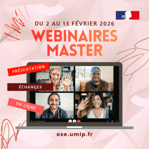 Webinaires master : découvrez les formations de l'Université Marie et Louis Pasteur !