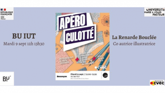 Apéro culottés à la BU de l'IUT et découverte de l'univers de La Renarde Bouclée